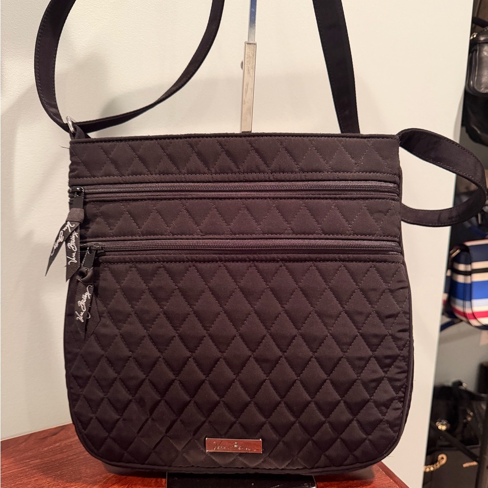 Vera Bradley Hipster Black Quilted Crossbody Bag
